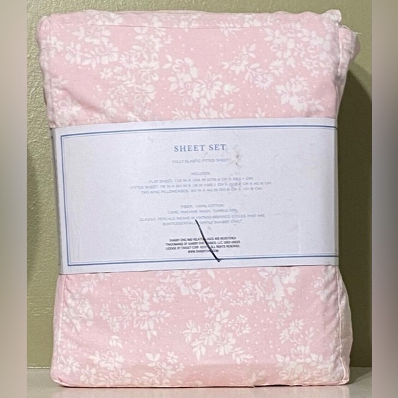 Rachel Ashwell Simply Shabby Chic 4Pc KING Sheet Set Rose Slipper NEW - Picture 3 of 5